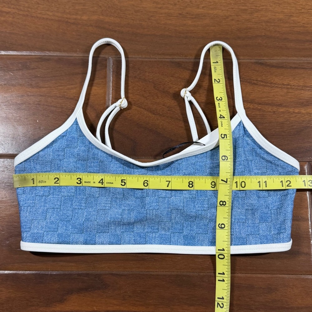 Beach Riot Size XS / S Blue Denim Daze 2 Piece Bikini Estelle Top Hester Bottom - Picture 4 of 12